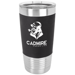 Black White Polar Camel 20 oz. Tumbler with Silicone Grip and Clear Lid