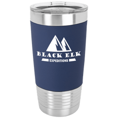 Navy Blue White Polar Camel 20 oz. Tumbler with Silicone Grip and Clear Lid