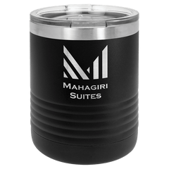 Black Polar Camel 10 oz. Vacuum Insulated Ringneck Tumbler with Clear Lid