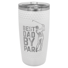 Polar Camel 20 oz. White Golf Tumbler with Dimples and Slider Lid
