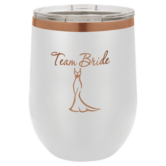 White Rose Gold Polar Camel 12 oz. Stemless Wine Tumbler
