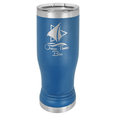 Royal Blue 14 oz. Polar Camel Pilsner with Clear Lid
