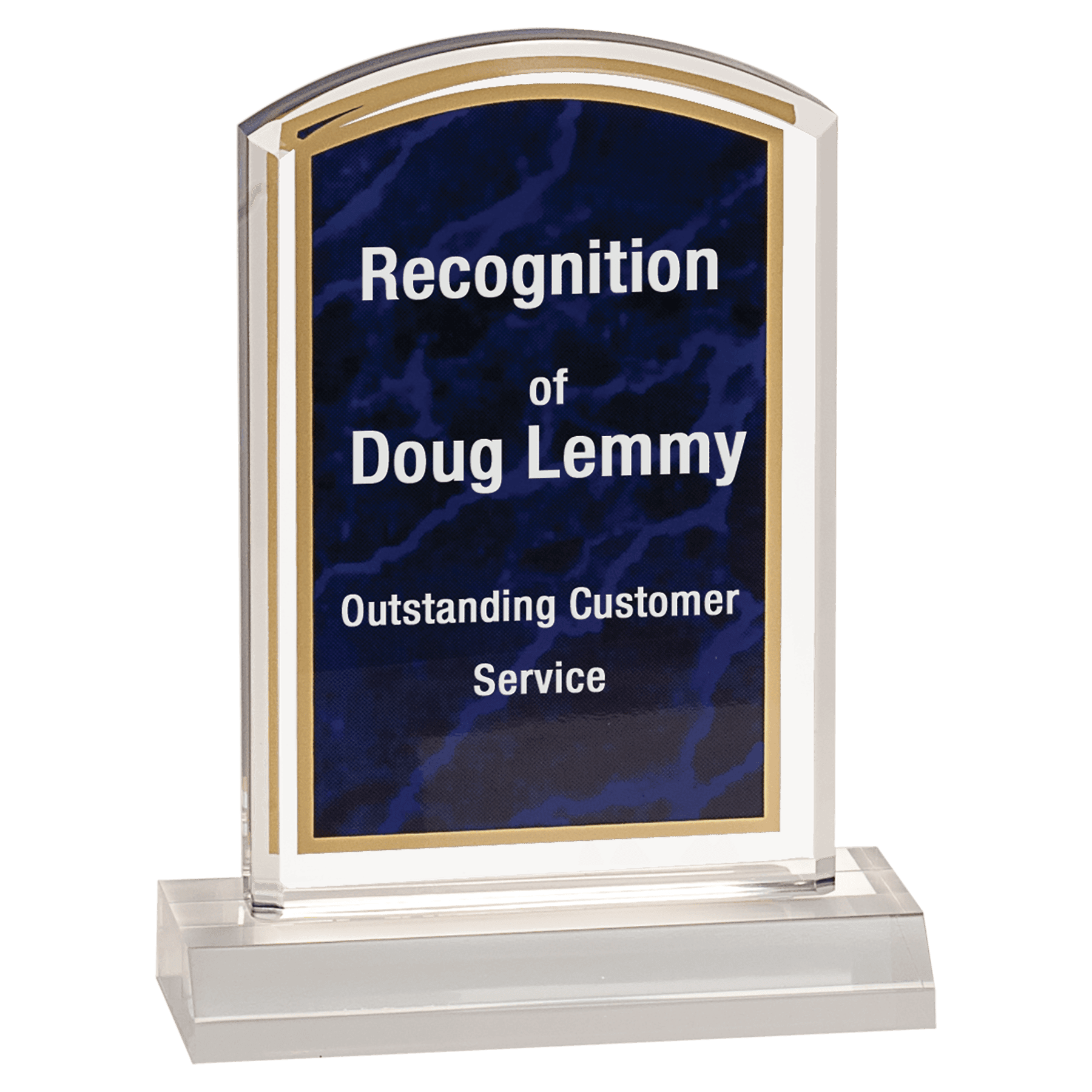 Purple 4" x 6" Marbleized Acrylic with 5" Base