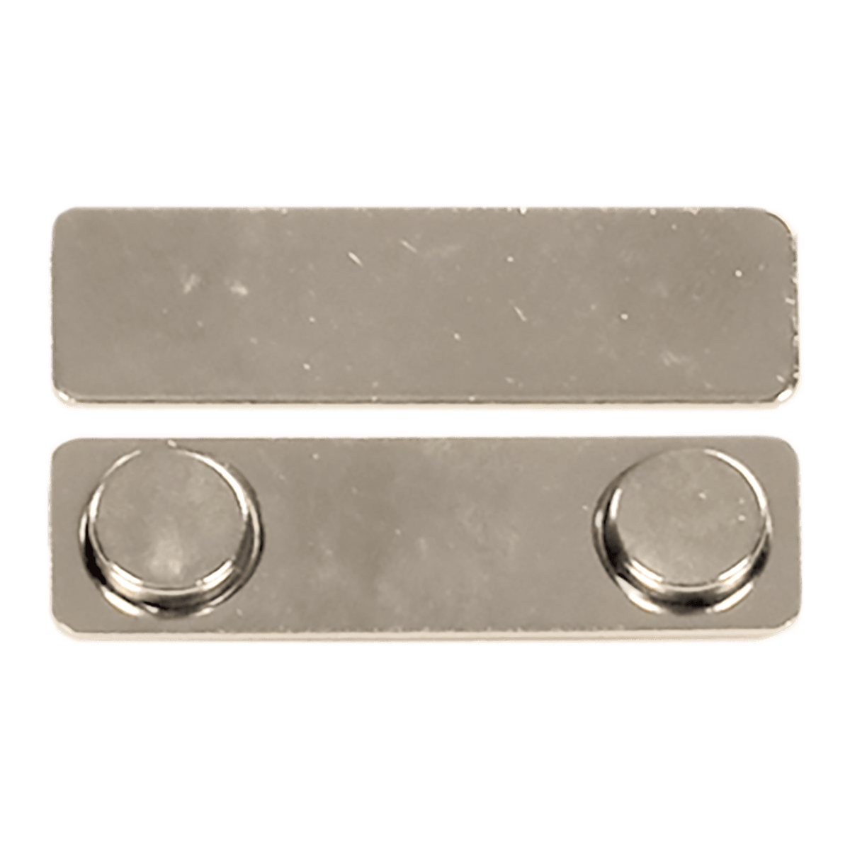 1 3/4" x 1/2" Metal 2-Post Magnet with Adhesive