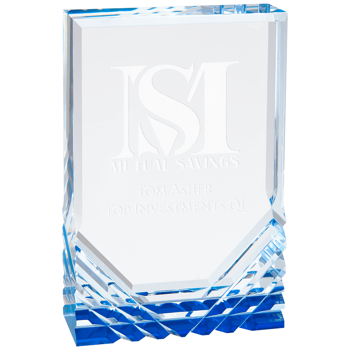 Blue 4 1/4" x 6" Jewel Mirage Acrylic