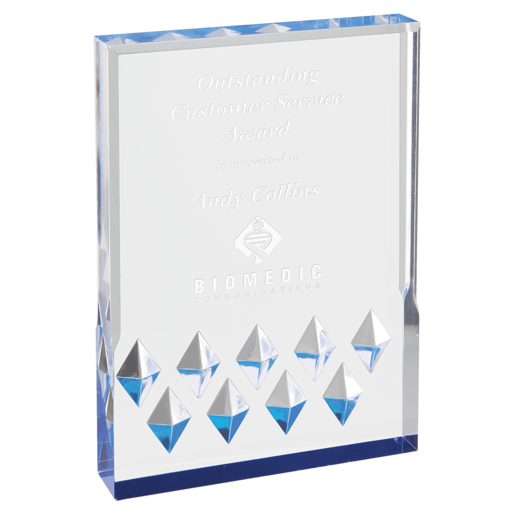 Blue 5" x 7" Diamond Mirage Acrylic