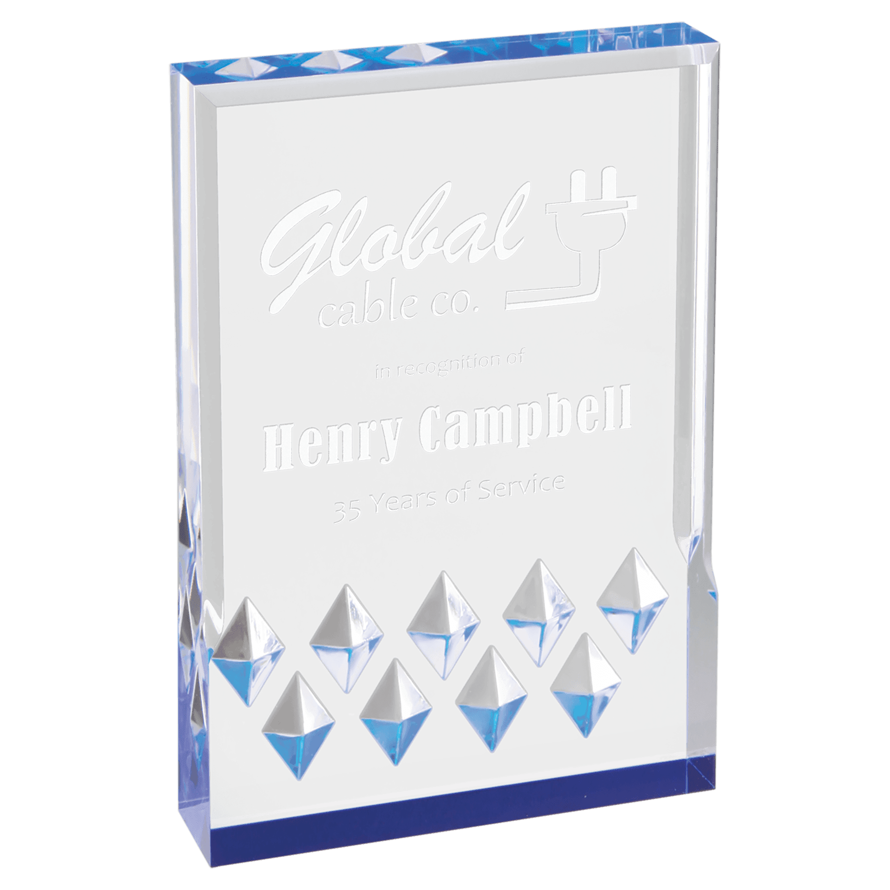 Blue 6" x 8" Diamond Mirage Acrylic