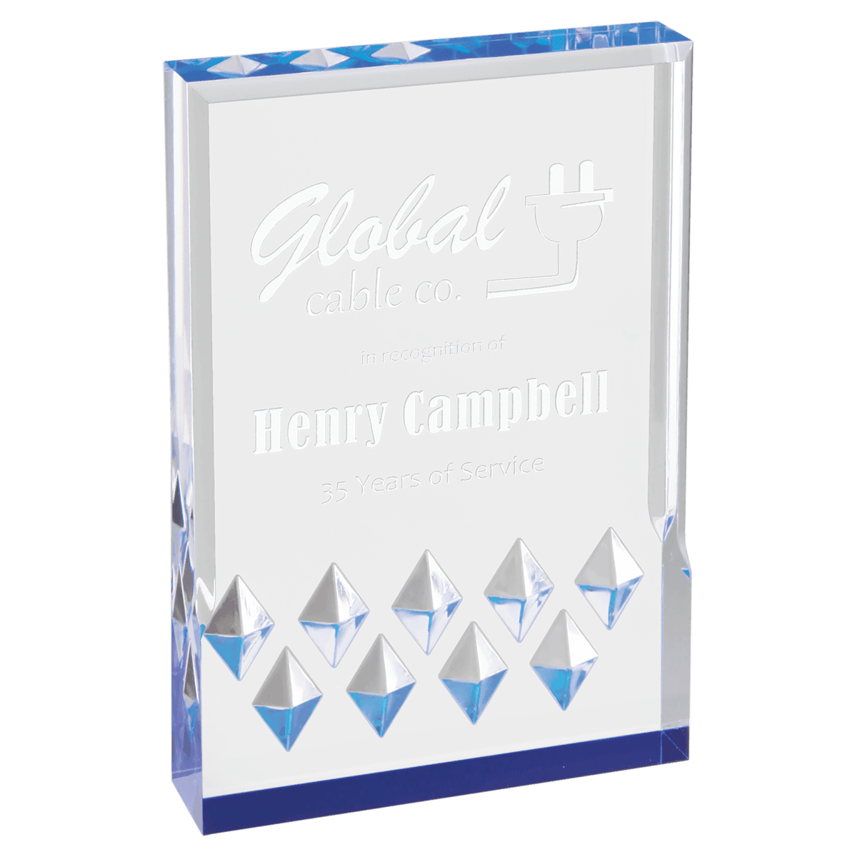 Blue 6" x 8" Diamond Mirage Acrylic