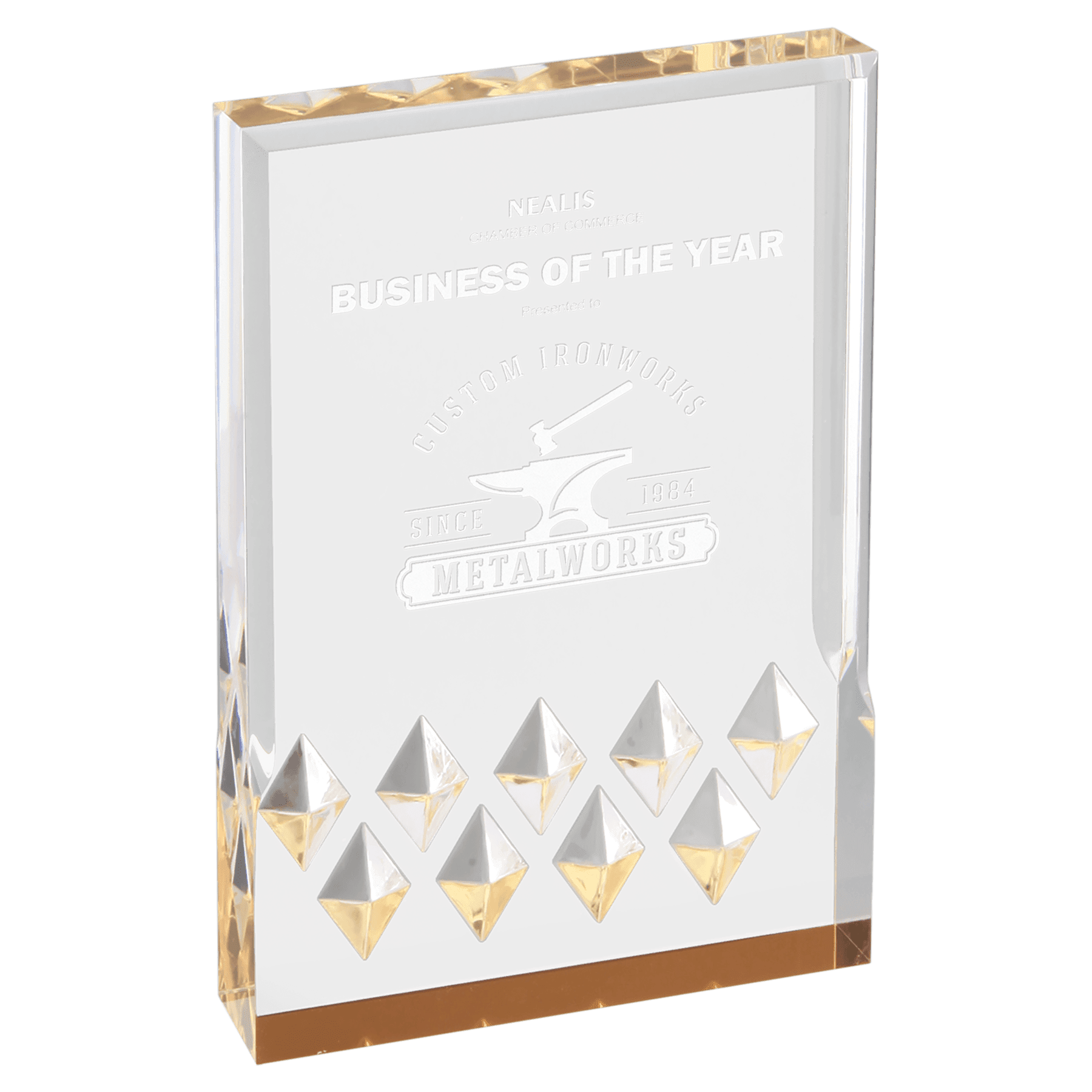 Gold 6" x 8" Diamond Mirage Acrylic