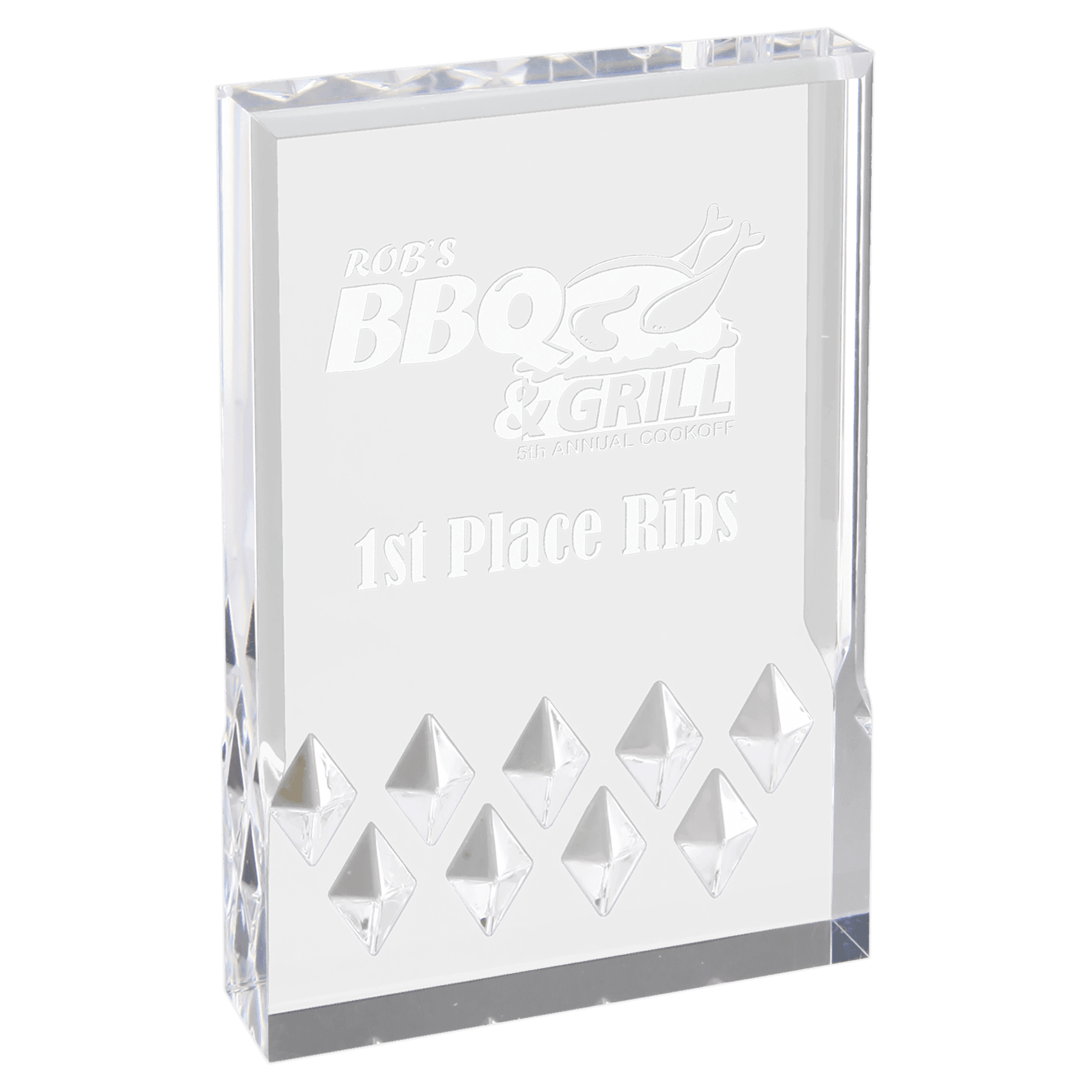 Silver 6" x 8" Diamond Mirage Acrylic