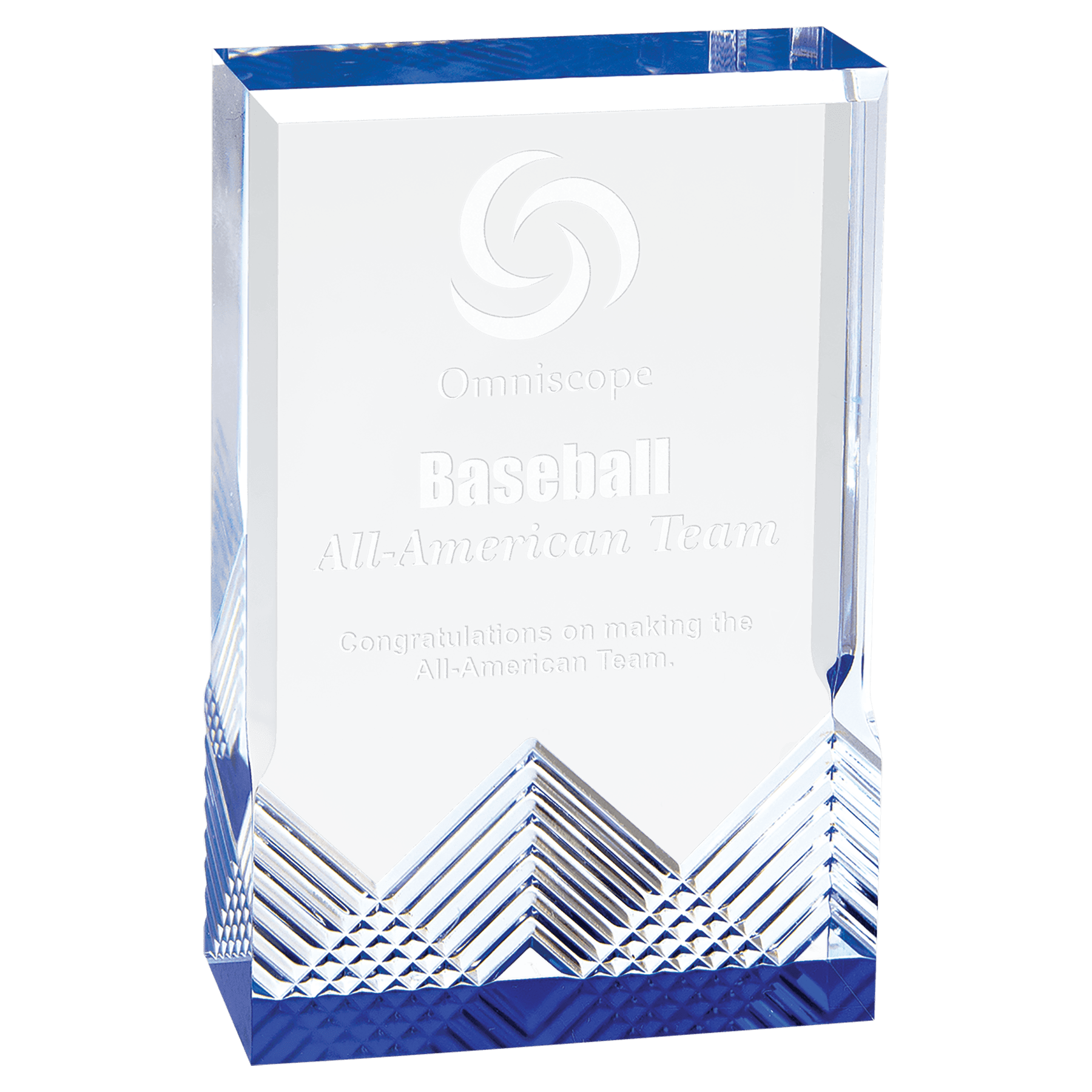 Blue 3 1/2" x 5" Apex Mirage Acrylic