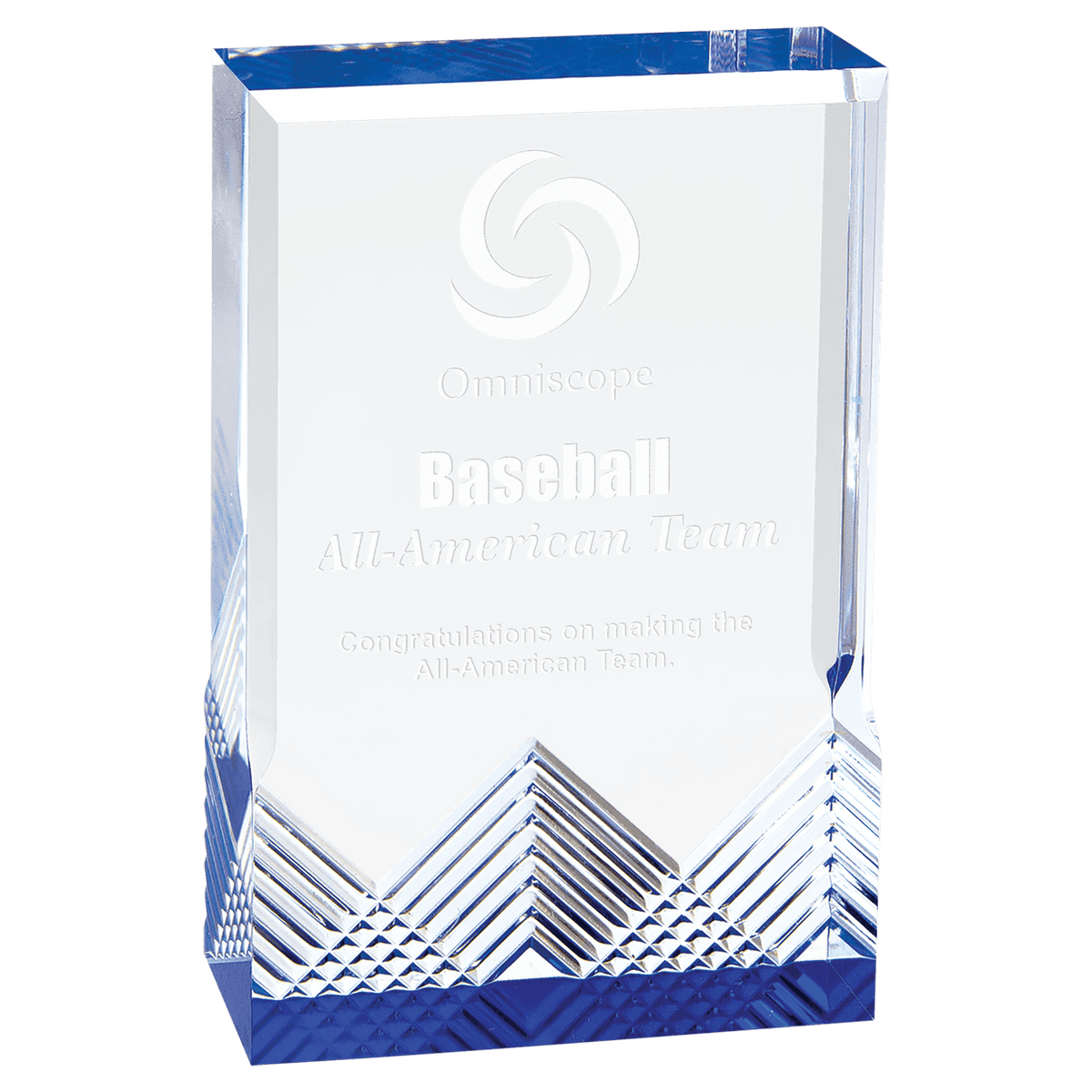 Blue 3 1/2" x 5" Apex Mirage Acrylic