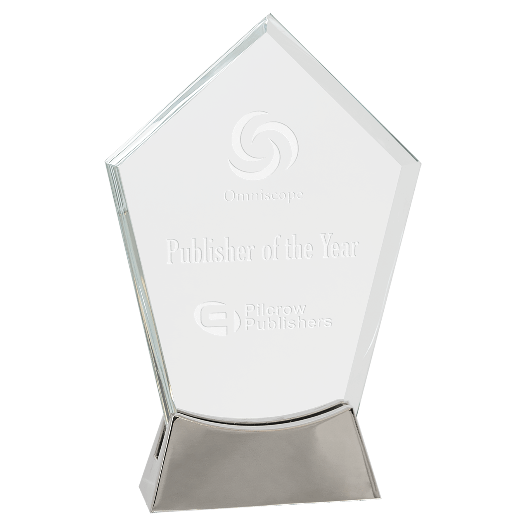 7 1/2" Peak Platinum Glass with Full Metal Base