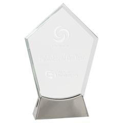 7 1/2" Peak Platinum Glass with Full Metal Base