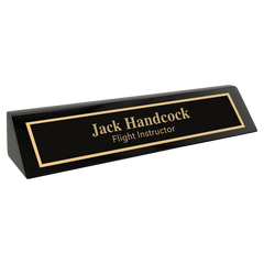 10 1/2" Black Piano Finish Desk Wedge