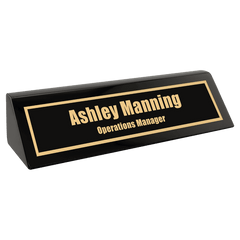 8 1/2" Black Piano Finish Desk Wedge