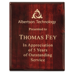 9" x 12" Premium Rosewood Piano Finish Plaque