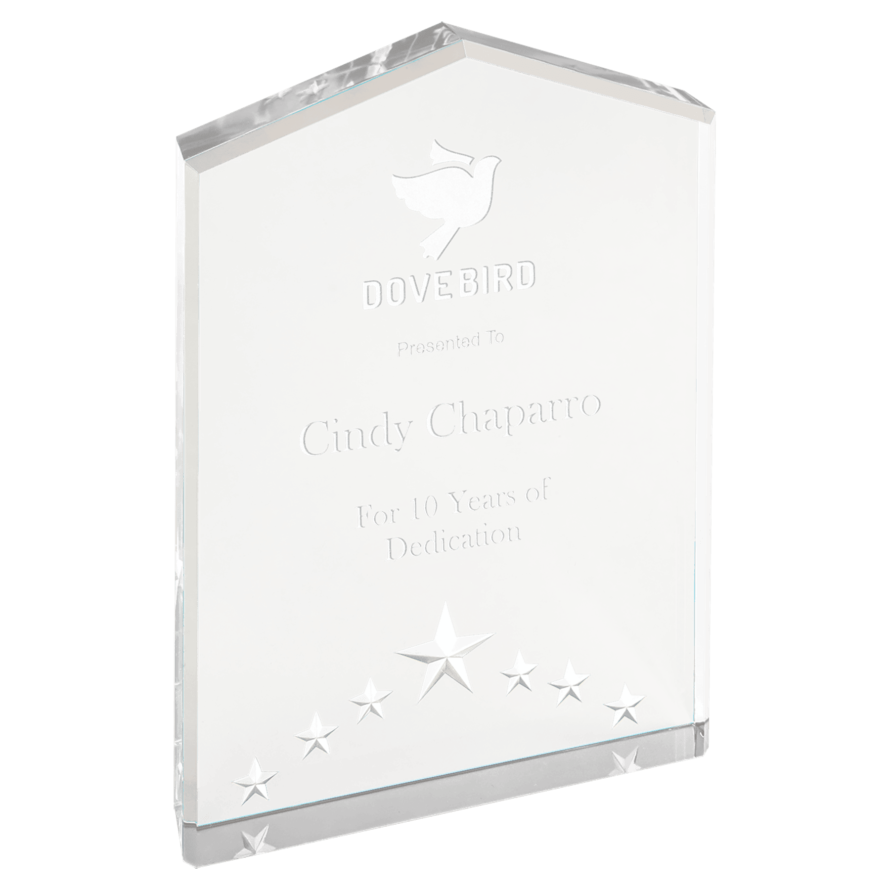 Silver 7" Star Point Acrylic