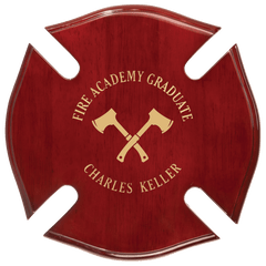 10" x 10" Rosewood Piano Finish Maltese Cross Plaque