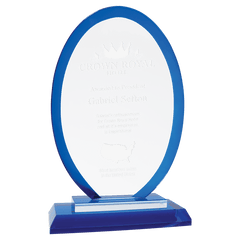 Blue 7 1/2" Oval Regal Glass