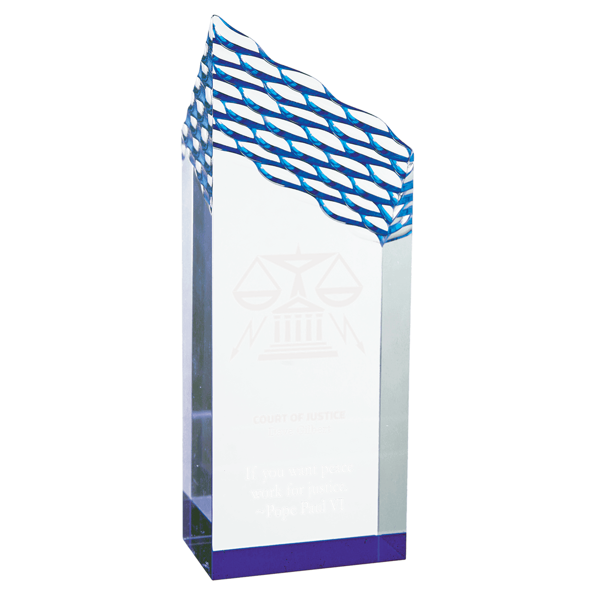 Blue 3" x 8" Riptide Acrylic