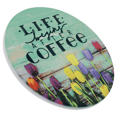 4 1/4" Sublimatable Round Sandstone Coaster