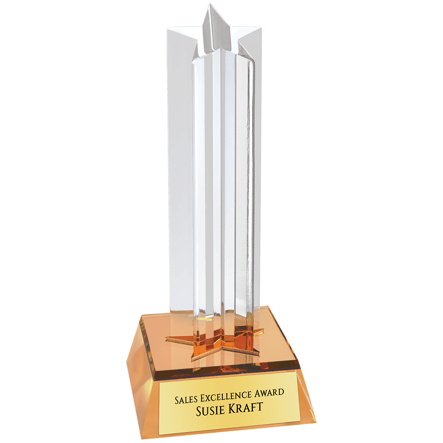 Gold 6 3/4" Star Column Acrylic with Base