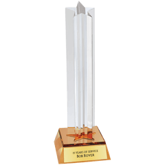 Gold 8 1/2" Star Column Acrylic with Base