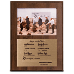 8" x 10" Cherry Finish Slide-In Frame Plaque with 6" x 4" Window