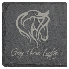 4" x 4" Square Slate Coaster