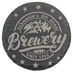 4" Round Slate Coaster