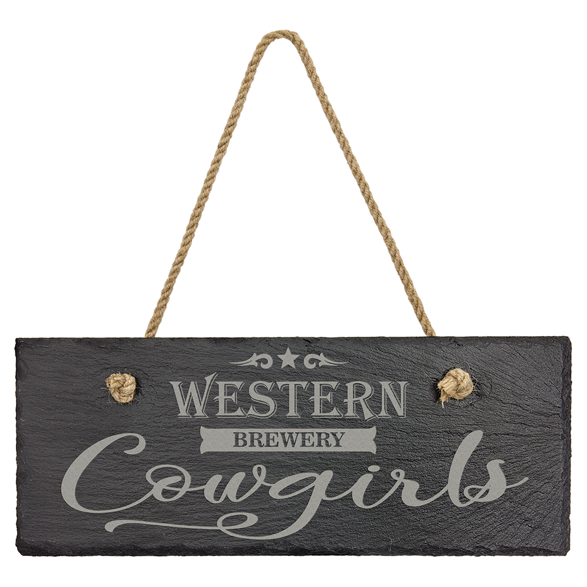 10" x 4" Rectangle Slate Decor with Hanger String