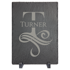 7" x 5" Rectangle Slate Decor with Plastic Feet