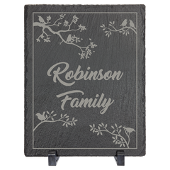 10" x 8" Rectangle Slate Decor with Plastic Feet