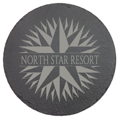 9 3/4" Round Slate Decor with Foam Pads