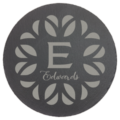 11 3/4" Round Slate Decor with Foam Pads