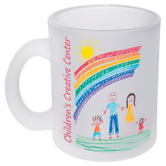 10 oz. Sublimatable Frosted Glass Mug with Handle