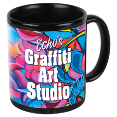 11 oz. Black/White Sublimatable Ceramic Banner Mug