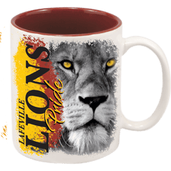White Maroon 11 oz. Sublimatable Ceramic Mug