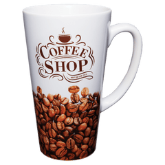 17 oz. Sublimatable White Latte Mug with Handle