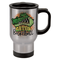 Silver Stainless Steel 14 oz. Travel Mug