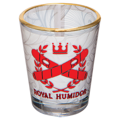 1 1/2 oz. Sublimatable Shot Glass with Gold Rim