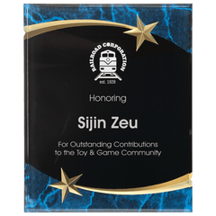 Blue 8" x 10" Marble Shooting Star Acrylic Plaque