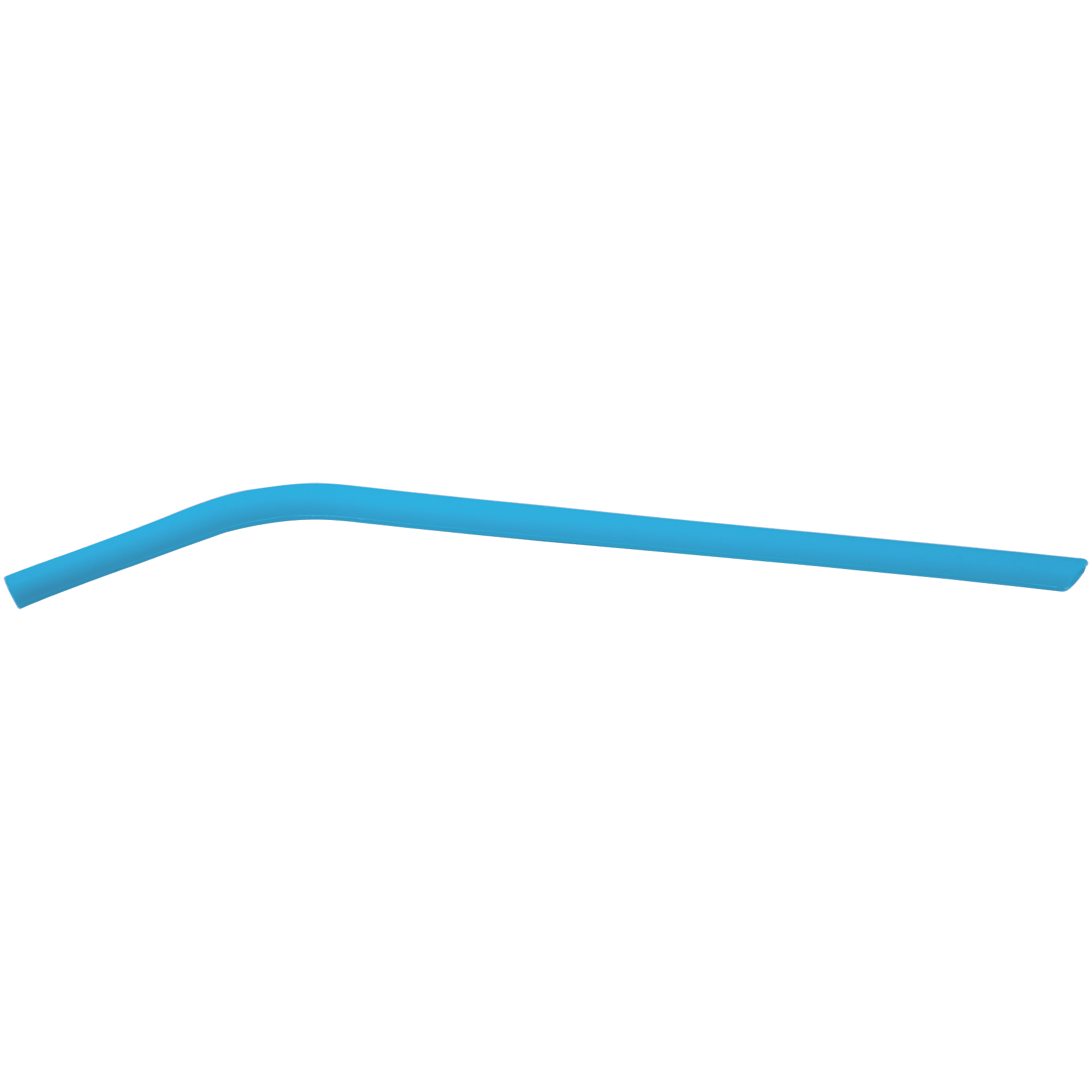 Blue 10" Small Silicone Straw