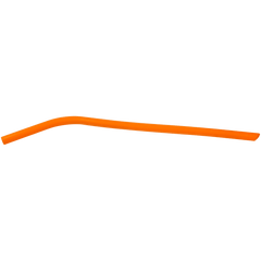 Orange 10" Small Silicone Straw