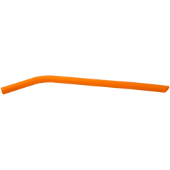 Orange 10" Large Silicone Straw