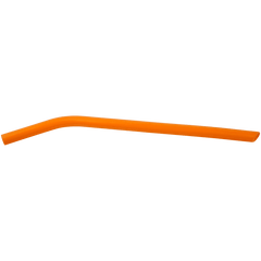 Orange 10" Large Silicone Straw