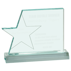 Jade 7 1/4" x 5 1/4" Star Page Acrylic with 7 1/2" Base