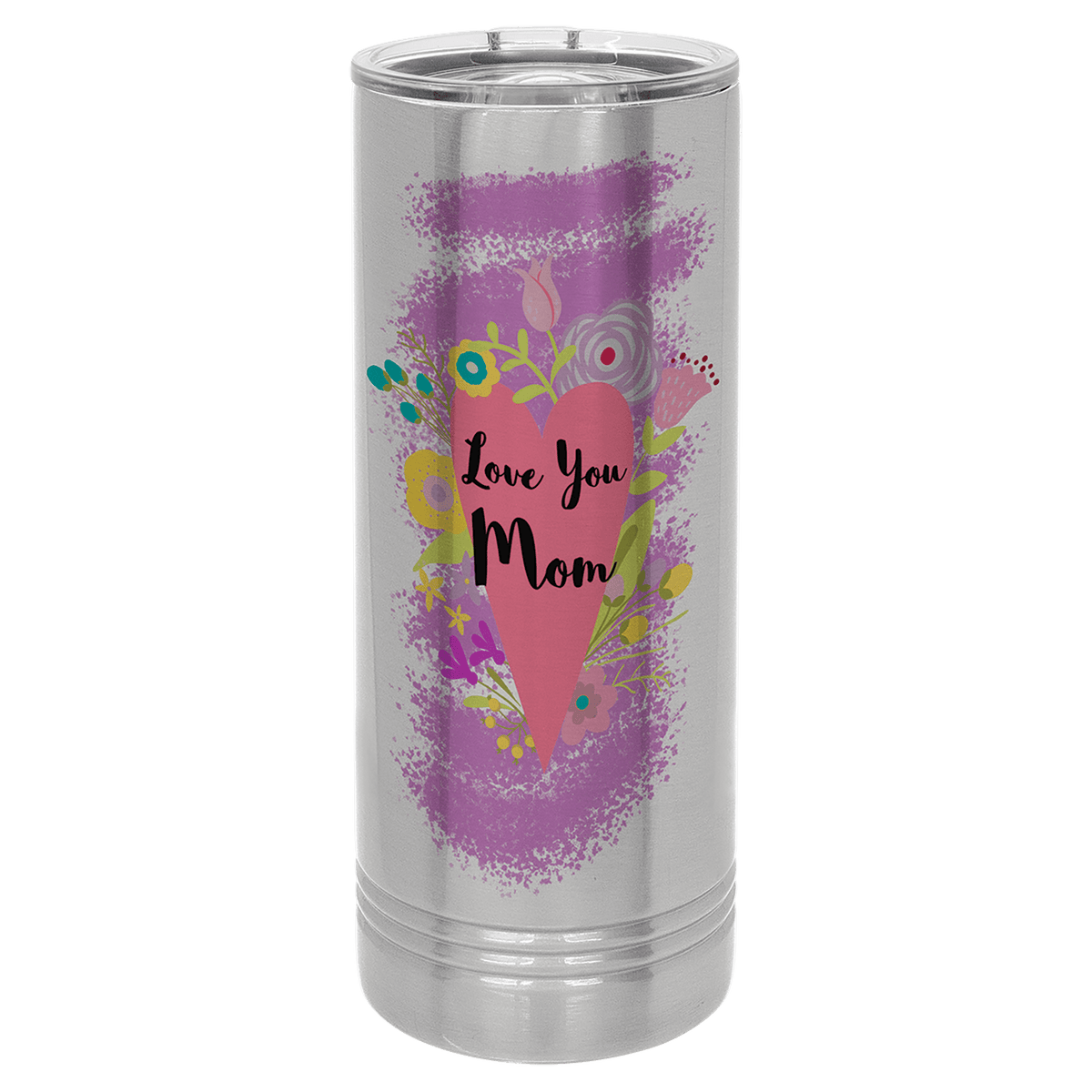 Stainless Steel Polar Camel 22 oz. Sublimatable Skinny Tumbler with Slider Lid