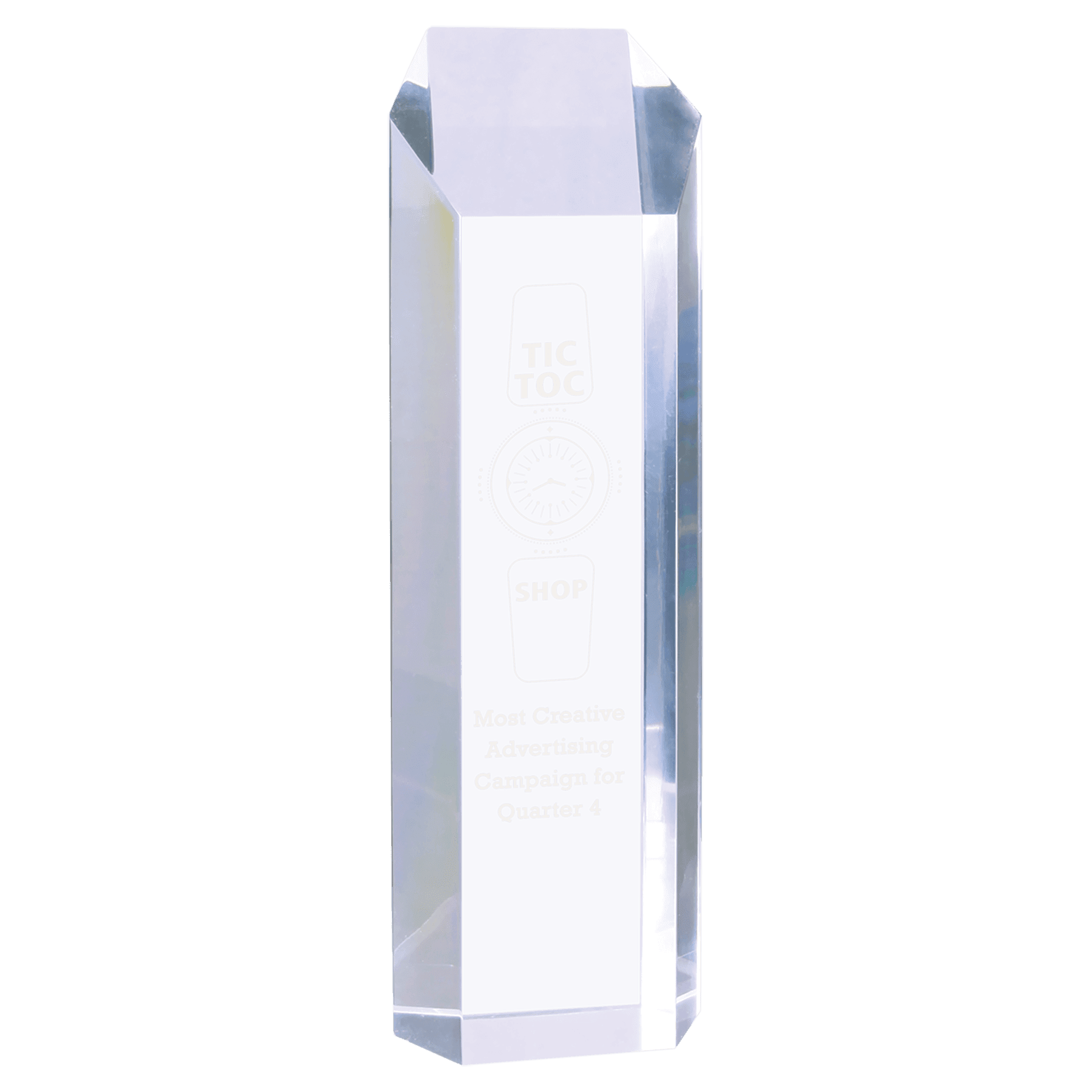 Clear 3" x 10" Tower Acrylic